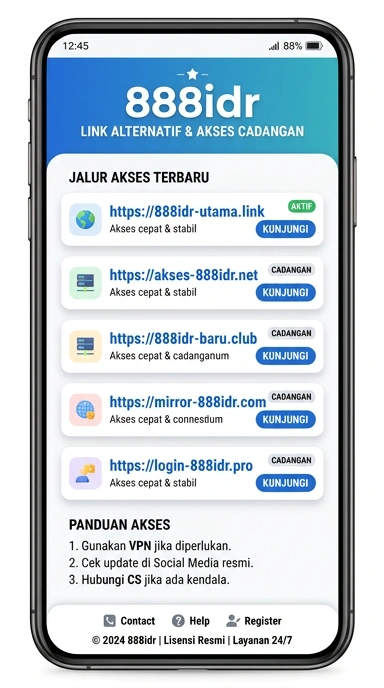 Tampilan link alternatif 888idr