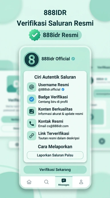 Tampilan kanal resmi 888idr