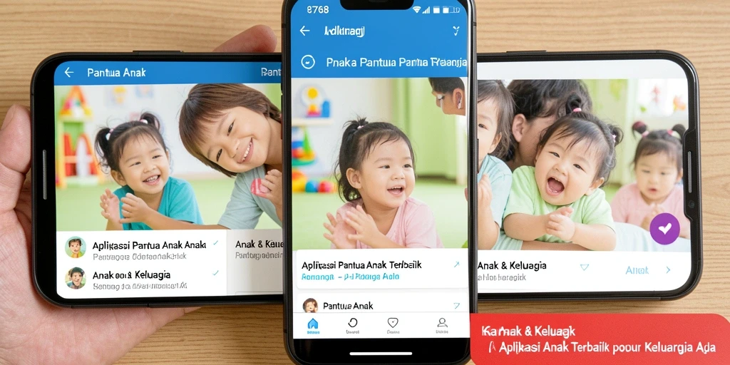 Antarmuka aplikasi 8768 yang user-friendly untuk Pantau Anak.