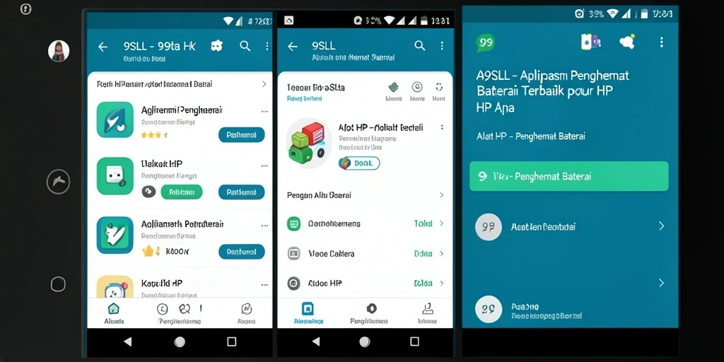 Tampilan antarmuka aplikasi Penghemat Baterai 99SLL yang sederhana dan intuitif.