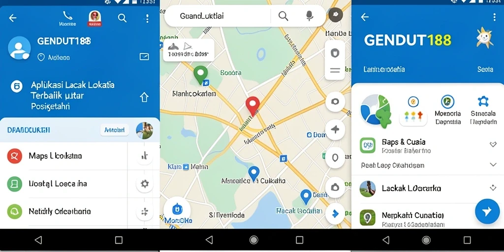 Tampilan antarmuka GENDUT188 yang sederhana dan informatif untuk pelacakan lokasi.