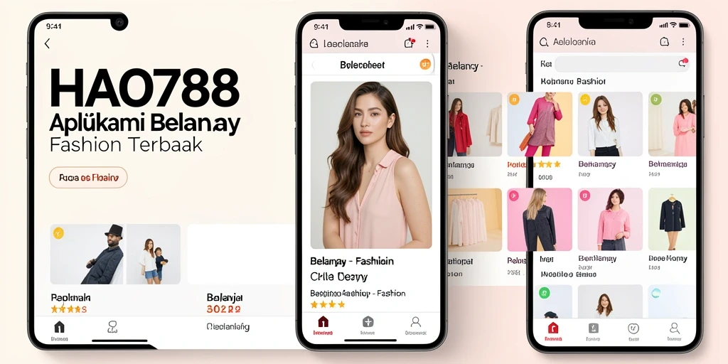 Tampilan antarmuka HAO788 yang modern dan stylish untuk belanja fashion